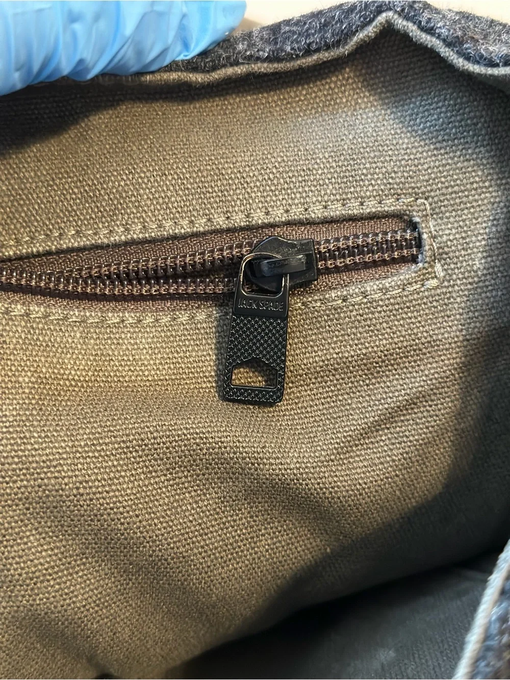 Jack Spade Warren Street New York Gray Wool Felt Messenger Bag Crossbody Laptop